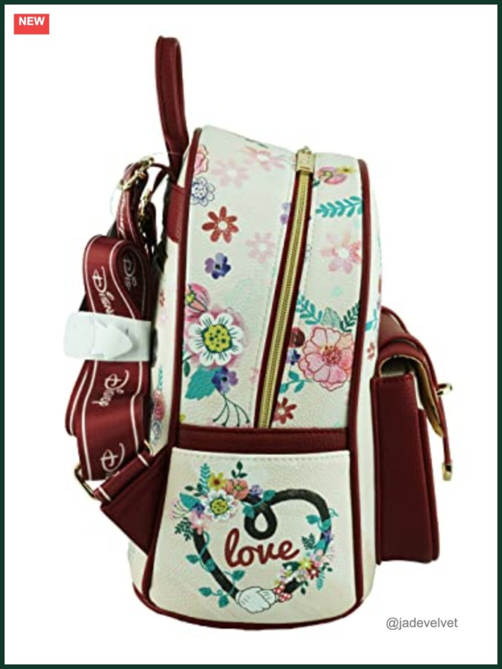 Vegan Leather Mini Backpack Disney Mickey Minnie Mouse Purse View 3